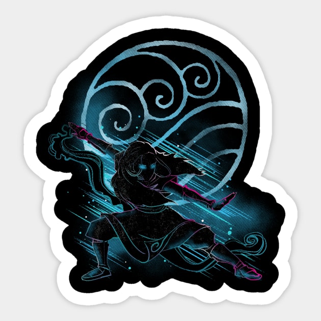 the water bender Sticker by kharmazero